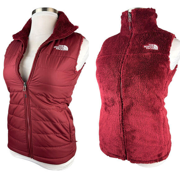 The North Face Women's Mossbud Insulated Reversible Vest Cordovan Fleece Small - Picture 16 of 16